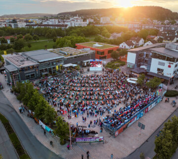 Die Public Viewing Arena Burghausen 2024 Foto Hans Mitterer